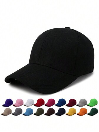 1 pezzo Berretto da baseball unisex di moda in tessuto poliestere per tutte le stagioni di colore unito adatto per golf e trekking