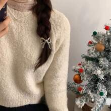 1 pieza Lazo de pelo con cuentas simple y elegante para mujeres, lazo de pelo elástico con un tacto de alta gama, sostenedor de coleta durable, lazos de pelo de calle, sostenedores de coleta, ligas de pelo, bandas de goma para el cabello, scrunchies, cuerda para el cabello