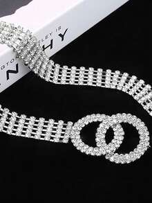 Chain Belt For Women Waist Chain Belt Chain Chunky Belt Chain Gold Chain Belts - Silver - View 3