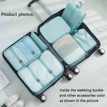 8 件便携式旅行收纳袋套装 - 轻松整理您的衣服、鞋子和内衣 - 非常适合行李箱打包 标语图形旅行收纳袋 便携式带鞋洗漱用品和洗衣袋 学校用品 学校用品 大学用品 宿舍装饰 卧室装饰 学生教师宿舍必需品 收纳袋 衣服收纳袋 衣服整理袋 旅行袋套装 旅行收纳袋套装 旅行必需品 - 淺藍色 - 查看 5