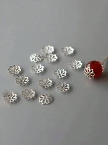 100/300/500 piezas de 6mm Tapas sueltas en forma de flor hueca con borlas para espaciadores de cono, para hacer aretes, colgantes, pulseras, collares y accesorios de joyería DIY