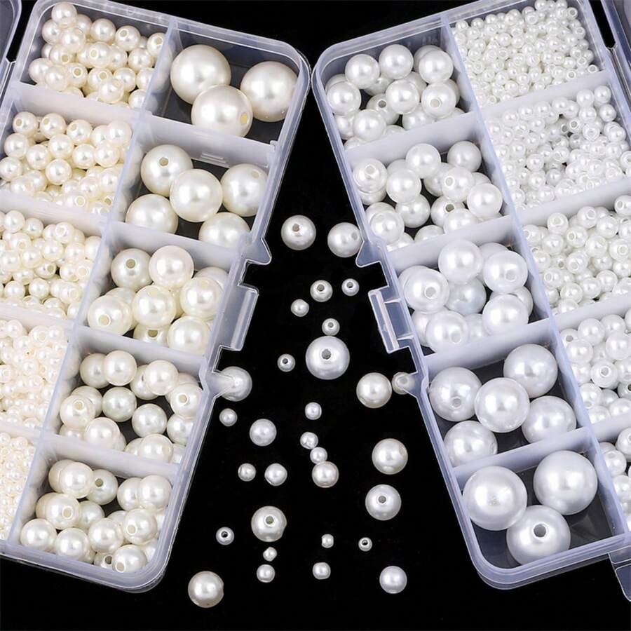 1pc New Multi-Specification ABS Pearl Storage Box With 10 Grids And Various Sizes Creative Pearl Accessories Set For DIY Jewelry Making (Note: The Picture Color May Have Some Color Difference/Please Refer To The Actual Product) - Multicolor - View 1