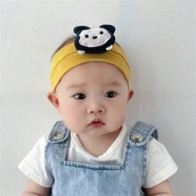 Cartoon Baby Headband For Boy Infants Newborn Girl Hair Accessories Thin Hat For Summer - Yellow - View 7
