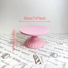 Pink 8 Inch 10 Inch 12 Inch Wrought Iron Cake Stand Dessert Tray Afternoon Tea Birthday Party Home Party Display Stand Fruit Plate Cake Stand Cake Decorations Cupcake Stand Cake Decor Cake Holder Wedding Decor Wedding Party Supplies Wedding Decorations Wedding Accessories Wedding Cake Stand