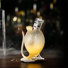 1pc, Vampire Glass With Built-In Straw - Perfect For Halloween Parties And Spooky Cocktails - Ideal For Bars, Pubs, Clubs, And Home Use - White - View 1