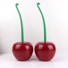 網紅櫻桃馬桶刷套裝 家用馬桶刷 創意長柄馬桶刷 清潔無死角 一盒裝 - 紅色 - 查看 10