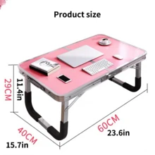 One Aluminum Alloy Folding Table Foldable Computer Desk For Bed, Slouchy Desk For Home Office & Dormitory, Folding Laptop Desk - Multicolor - View 8