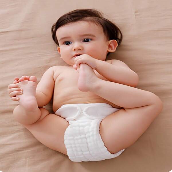 2pcs 12-Layer Bubble Gauze Gauze Diaper Pants, Washable, Newborn Training Pants, Breathable, Bedwetting Inhibitor, Solid Colorbaby Shower Family Decorations Gifts