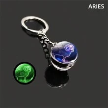 1 件全新 12 星座钥匙扣、星空夜光钥匙扣、时间石玻璃球钥匙扣、吊坠钥匙扣汽车配件包饰背包学校万圣节配件教师节圣诞节礼物创意包饰挂绳带身份证夹汽车配件包饰 - 彩色 - 查看 17