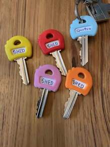 8pcs Holiday Themed Cartoon Silicone Key Caps - Scratch Prevention, Easy To Identify, Great For Christmas Gifts And Decoration Car Accessories Bag Charm