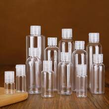 5个，15ml/20ml/30ml/50ml/80ml/100ml/120ml/150ml/200ml/250ml/塑料瓶PET透明瓶蝴蝶盖化妆家居浴室装饰秋季装饰返校 - 彩色 - 查看 1