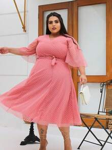 Women Dresses - Màu Hồng baby - Xem 2