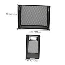 File Sorting Rack File Storage Rack Desktop File Container Wall Mounted File Rack Mail Sorter Desktop Storage Rack Mesh File Organizer Book Grid Office Tray - Black - View 2