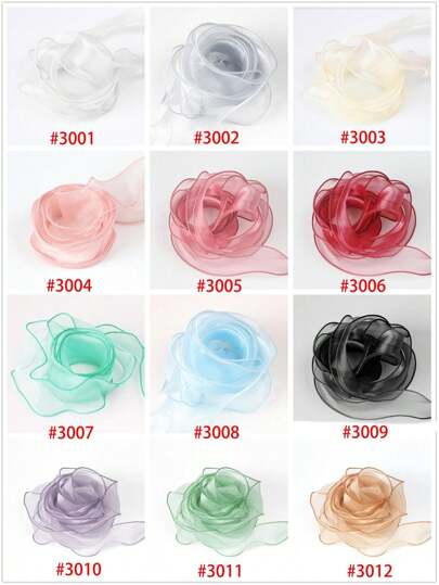 1.5 Inch Wide10 Yards Sheer Organza Ribbon Chiffon Ribbon For Gift Wrapping Wedding Bouquet Crafts,Christmas