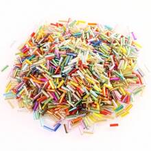 600 unidades de miçangas de vidro mágicas de 2 * 7 mm, material de costura cruzada DIY para fazer pulseiras e colares