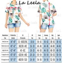 LA LEELA Button Down Shirt For Women Casual Summer Beach Party Short Sleeve Blouse Shirt Dressy Colorful Tops Blouses Hawaiian T Shirts For Women L Plus-Size Seashore, Orange