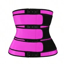 1pc Women Sports Waist Trainer With Three Belts Buckles, Body Shaper Belt With Tightening Effect For Sports And Fitness - Black - View 4
