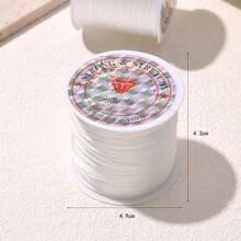 Cordon élastique en cristal - 1/5 de rouleau, 35 m de long, épaisseur de 0,8 mm, idéal pour la confection de bracelets et de colliers, la création de bijoux et les fêtes d'été, l'école - Multicolore - Voir 5