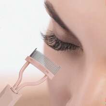 1入組 睫毛梳 眉毛刷 睫毛分離器 睫毛膏應用器 眼睫毛定義器 帶梳子蓋的弧形設計美妝刷具工具 - 彩色 - 查看 6