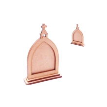 Kit 10 Mini Capela 10cm Igrejinha Capelinha Mdf Cru Santinha - Mdf cru sem pintura - Visão 4