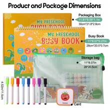 Montessori Busy Book For Toddlers, Suitable For Ages 1-3 And 2-4, Includes 30 Themed Coloring Books, Sensory Learning Toys, Educational Christmas/Birthday Gift For Boys And Girls - Multicolor - View 7