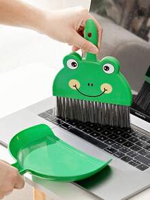 1入組小掃帚簸箕套裝，家用桌面清潔工具，清理灰塵及寵物毛髮專用，兒童小掃帚 - 彩色 - 查看 5