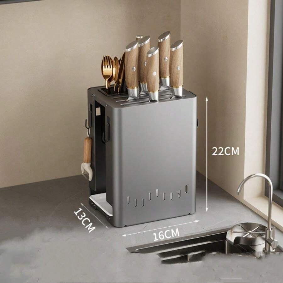 Thick Stainless Steel Knife Holder Multi-Purpose Storage Rack For ...