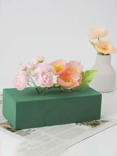 1 pieza / 3 piezas /6 piezas Lodo de flor seca de alta densidad, lodo húmedo de flor para ramo de flores para la material de arreglos florales, canasta de flores de tienda de flores con flores frescas y flor de simulación lodo