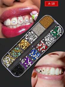 10 peças de joias de dente de cristal de zircônia, decorações de dente femininas com clipe, sem necessidade de cola
