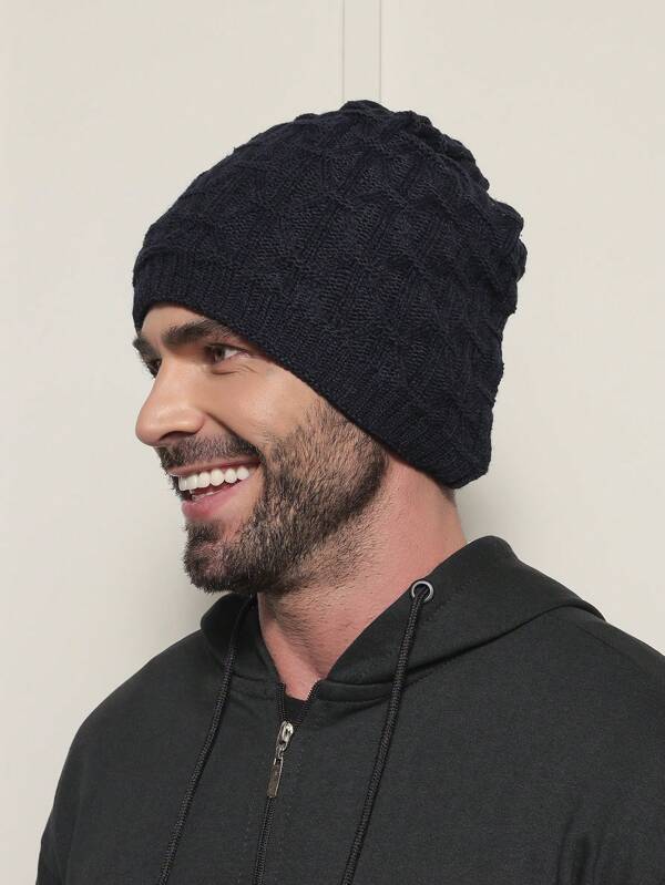 Touca Gorro de Lã Forrada Masculino  Adulto Premium Vira Cachecol chachegol pescoço Masculino de frio Tricot echarpe Inverno gorro gola de inverno cachecois Masculino