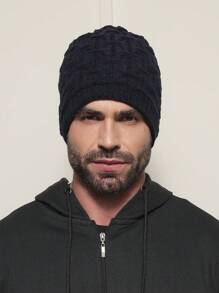 Touca Gorro de Lã Forrada Masculino  Adulto Premium Vira Cachecol chachegol pescoço Masculino de frio Tricot echarpe Inverno gorro gola de inverno cachecois Masculino