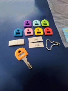 8pcs Holiday Themed Cartoon Silicone Key Caps - Scratch Prevention, Easy To Identify, Great For Christmas Gifts And Decoration Car Accessories Bag Charm
