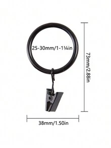 Anillos de cortina de metal (juego de 14) - Multicolor - Ver 4