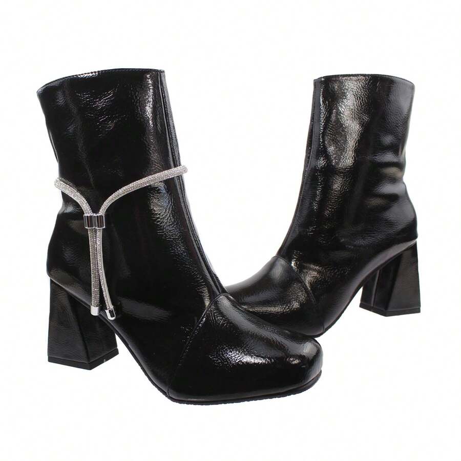 Women Mid-Calf Boots - màu đen - Xem 1
