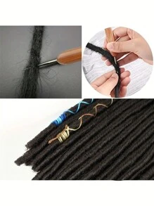 1set Dreadlocks Tool Set,12pcs Dreadlock Crochet Hook Set,40pcs Dreadlocks Hair Ring,Dreadlocks Tool Set Crochet Hooks For Crochet Braids Hair Decoration Accessories