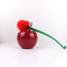 網紅櫻桃馬桶刷套裝 家用馬桶刷 創意長柄馬桶刷 清潔無死角 一盒裝 - 紅色 - 查看 8