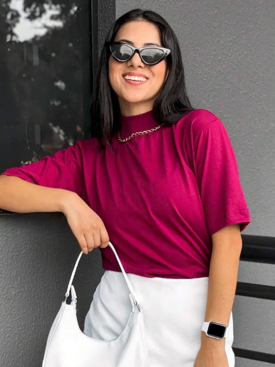 Women T-Shirts - Hot Pink - View 1