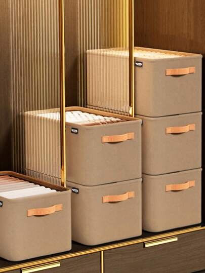 1PC Khaki Clothing Storage Box, Large Capacity Folding Non-Woven Pants Storage Basket, Can Be Used For Wardrobe Wardrobe Clothes Pants Storage Finishing Decorations Decor Festival Decor Room Decor Home Decor Decor Bedroom Decor Dress Pants Shoes Jeans Boots Skirtbedroom,Organizer,Organiser,Home Storage,White T Shirt Women,Black Pants Women,Ladies Winter Clothes,Dress,Winter Clothes For Ladies,Elegant Woman Dresses,White Shirt For Ladies,Long Sleeve,White Jumpsuit For Women,Spring Dresses For Women,Spring Outfits For Women,Spring,Spring Clothes,Minimalist,Summer Tops