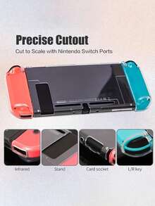 1 Vỏ bảo vệ trong suốt có thể tháo rời Tương thích với Switch, Vỏ máy chơi game chống rơi! (Một số phần được gửi ngẫu nhiên) - Nhiều màu - Xem 6
