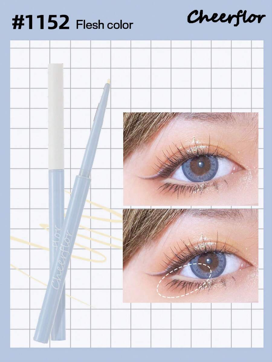 CHEERFLOR Cream Eyeliner Liner Pencil, 1.5mm Gel Eyeliner Pencil, Tin Tip, Easy To Use, Smooth And Intense Color, Waterproof And Sweatproof,60mg - CFR1152 Flesh Color - View 1