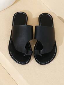 Sandalias de dedo de moda, versátiles y cómodas para mujeres para usar al caminar por la playa o las calles en Verano 2024 - Ver 6