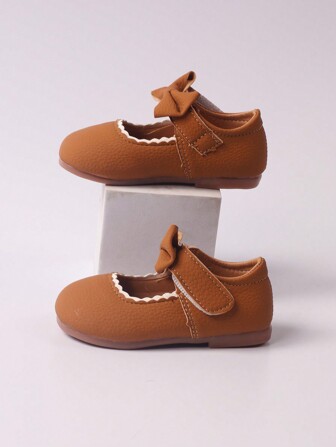Girls Cute Sweetheart Soft-Soled Dance Shoes With Bowknot Lace, Comfortable Non-Slip Casual Performance Shoes, Suitable For Children Outdoor Activities