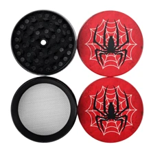 1 Piece Creative Pattern Grinder, 50MM Zinc Alloy Grinder, 4 Layer Grinder