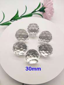 1pc/6pcs 20mm/30mm/40mm/50mm/60mm/Shiny K9 Glass Crystal Faceted Ball/Crystal Glass Globe Balls/Crystal Round Ball/Crystal Sun Catcher Ball Beads/Crystal Prisms/For Chandelier Prism Pendant Replacement/Wedding Decoration/Holiday Decoration/Window Decoration/Xmas Tree Decoration/DIY Glass Suncatcher