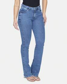Calça Bootcut Feminina Jeans Reta Flare - Lavagem escura - Visão 7