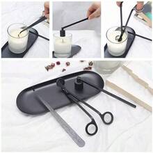 4 In 1 Candle Wick Trimmer Set Black Candle Accessory Set With Tray Candle Snuffer Wick Cutter Candle Care Tools Kit Gift For Candle Lover Birthday, Yet Highly Functional Tool Set For All Your Candle Care Needs - Multicolor - View 8
