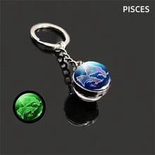 1 件全新 12 星座钥匙扣、星空夜光钥匙扣、时间石玻璃球钥匙扣、吊坠钥匙扣汽车配件包饰背包学校万圣节配件教师节圣诞节礼物创意包饰挂绳带身份证夹汽车配件包饰 - 彩色 - 查看 15