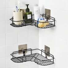 1PC Space-Saving Triangle Corner Shelf - Easy Install, Versatile Bathroom & Kitchen Organizer, Durable Shower Caddy - White - View 9