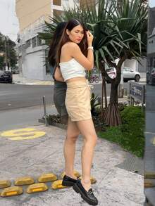 Women Skirts - 米色 - 查看 3