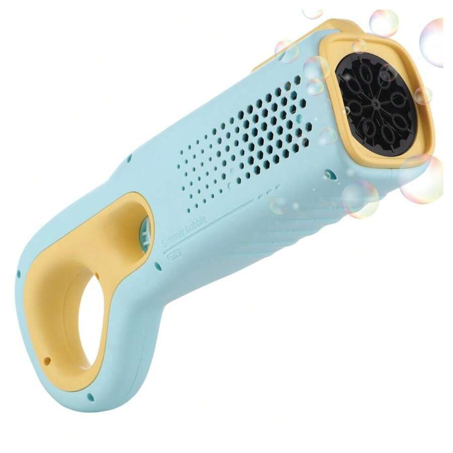 Automatic Bubble Machine Electric Space Bubble Gun With Sound & Light Effect, Handheld & Multi-Hole, Children's Summer Toy Swimming Pool Beach - Multicolor - View 1